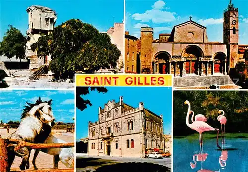 AK / Ansichtskarte Saint Gilles Gard Flamingos Pferde  Kat. Saint Gilles