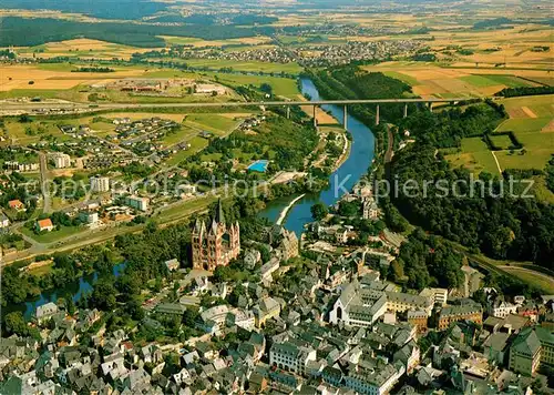 AK / Ansichtskarte Limburg Lahn Fliegeraufnahme mit Dom und Lahn Kat. Limburg a.d. Lahn