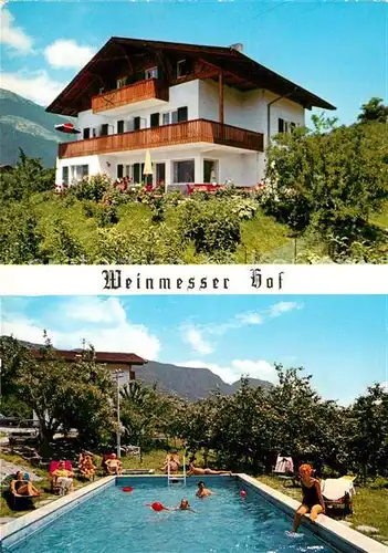 AK / Ansichtskarte Schenna Meran Pension Garni Weinmesser Hof Swimming Pool Kat. Italien