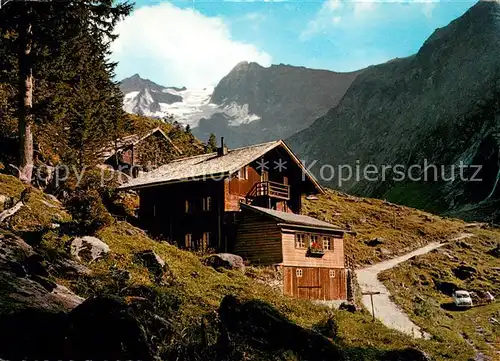AK / Ansichtskarte Mayrhofen Zillertal Gruenewand Huette in der Stillup Blick auf Kasselerspitze Keilbachspitze Zillertaler Alpen  Kat. Mayrhofen