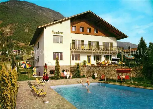 AK / Ansichtskarte Gargazon Gargazzone Pension Garni Sonnheim Swimming Pool