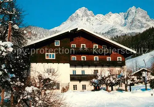 AK / Ansichtskarte Saalfelden Steinernes Meer Jugend Gaestehaus Stockinggut Winterlandschaft Alpen