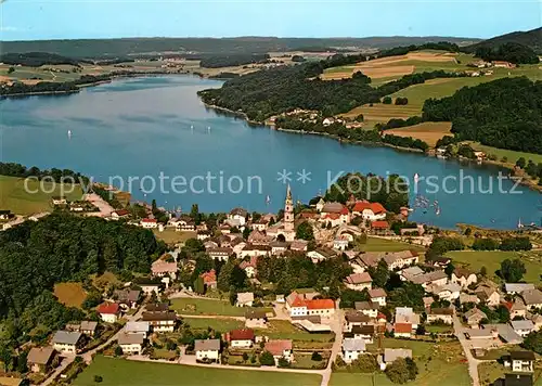 AK / Ansichtskarte Mattsee Salzburg Erholungsort Niedertrumersee Fliegeraufnahme Kat. Mattsee