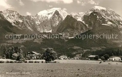 AK / Ansichtskarte Schoenau Berchtesgaden mit Goell und Brett Kat. Berchtesgaden