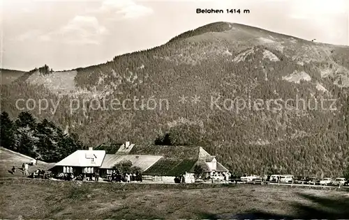 AK / Ansichtskarte Untermuenstertal Berggasthaus Kaelbelescheuer mit Belchen Kat. Muenstertal