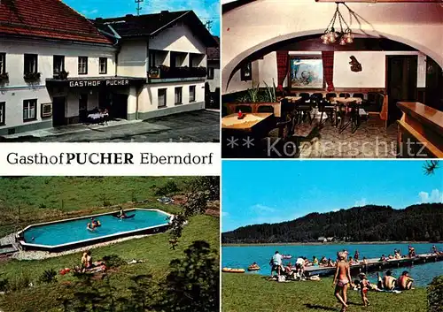 AK / Ansichtskarte Eberndorf Gasthof Pucher Swimming Pool Badestrand See Kat. Eberndorf