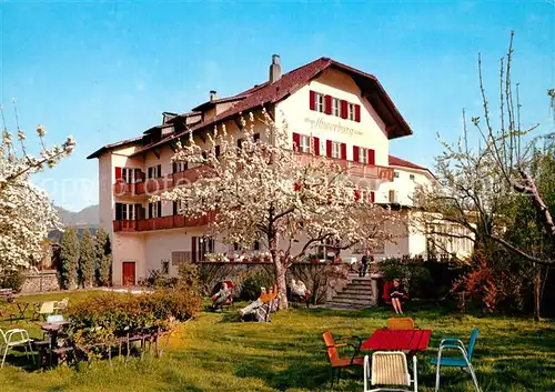 AK / Ansichtskarte Eppan Suedtirol Gasthof Pension Angerburg Garten Baumbluete Kat. Italien