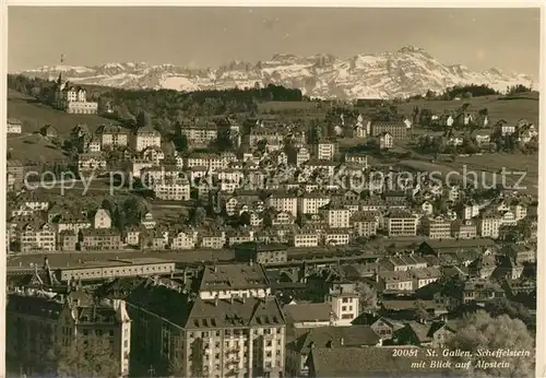 AK / Ansichtskarte Gallen Kanton St Panorama Scheffelstein Alpstein Kat. St Gallen