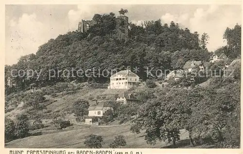 AK / Ansichtskarte Baden Baden Ruine Ebersteinburg Kat. Baden Baden