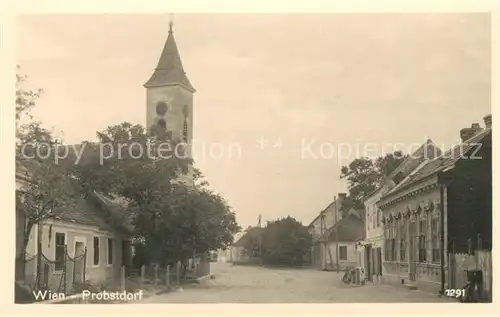 AK / Ansichtskarte Probstdorf Wien Kirche Dorfstrasse