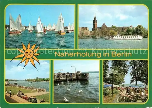 AK / Ansichtskarte Berlin Segelregatta Mueggelsee Koepenick Rathaus Gruenau Regattastrecke Friedrichshagen Weisse Flotte Konsumgaststaette Ruebezahl Kat. Berlin