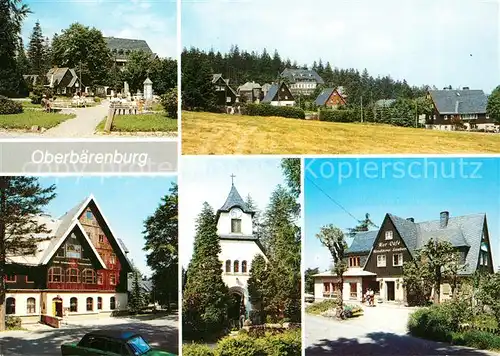 AK / Ansichtskarte Baerenburg Sachsen Platz des Friedens Teilansicht FDGB Erholungsheim Friedenswacht Waldkapelle Kurcafe Kat. Altenberg