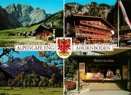 AK / Ansichtskarte Hinterriss Tirol Alpencafe Eng Ahornboden Speckalm Kat. Vomp