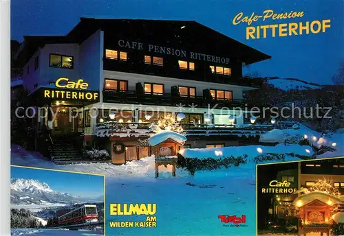 AK / Ansichtskarte Ellmau Tirol Cafe Pension Ritterhof Bergbahn Kat. Ellmau