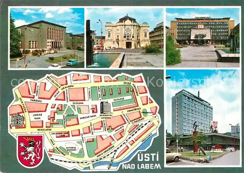 AK / Ansichtskarte Usti nad Labem Kulturni dum Divadio Zd Nejedleho KNV Interhotel Bohemia Kat. Usti nad Labem