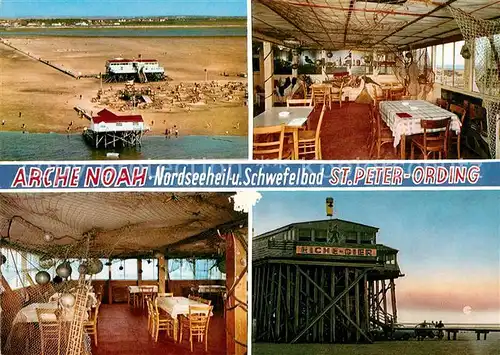 AK / Ansichtskarte St Peter Ording Fliegeraufnahme Arche Noah Restaurant Kat. Sankt Peter Ording
