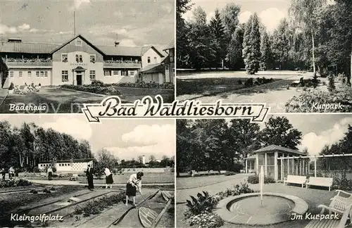 AK / Ansichtskarte Bad Waldliesborn Badehaus Kurpark Kleingolfplatz Kat. Lippstadt