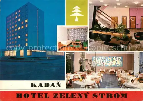 AK / Ansichtskarte Kadan Hotel Zeleny Strom Foyer Speisesaal Kat. Kaaden