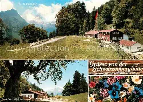 AK / Ansichtskarte Hinterstein Bad Hindelang Schwarzenberghuette Rauhhornblick Alpenflora
