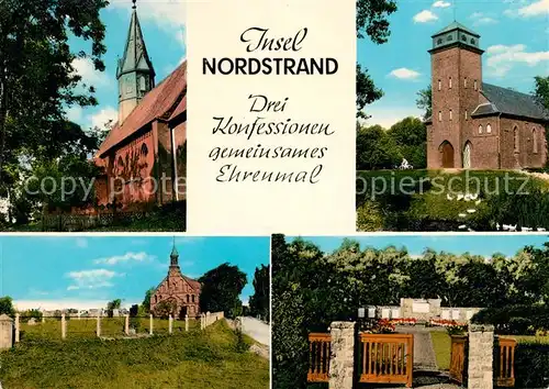 AK / Ansichtskarte Odenbuell Ev luth Kirche Roem kath Kirche Theresien Kirche Altkath Ehrenmal Kat. Nordstrand