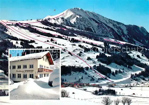 AK / Ansichtskarte Kranzegg Rasthaus Steinhof Panorama Kat. Rettenberg