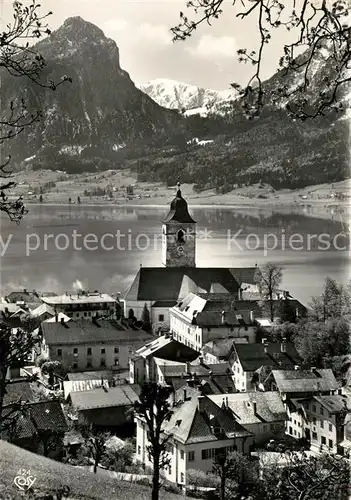 AK / Ansichtskarte St Wolfgang Wolfgangsee Teilansicht mit Kirche Kat. St. Wolfgang im Salzkammergut