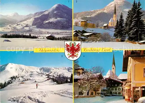 AK / Ansichtskarte Kirchberg Tirol mit Rettenstein und Gaisberg Hahnenkamm Ortsmotiv Kat. Kirchberg in Tirol