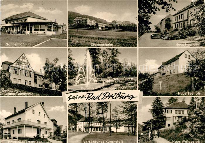 Ak Ansichtskarte Bad Driburg Sonnenhof Clemensheim Kurhaeuser