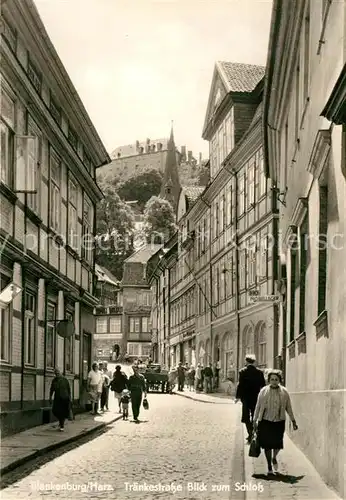 AK / Ansichtskarte Blankenburg Harz Traenkestrasse Blick zum Schloss Kat. Blankenburg