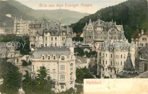 AK / Ansichtskarte Karlsbad Eger Panorama vom Hospiz
