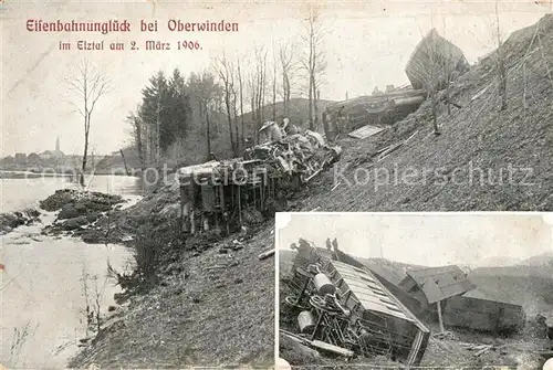 AK / Ansichtskarte Oberwinden Elztal Eisenbahnunglueck 02. Maerz 1906 Kat. Winden im Elztal