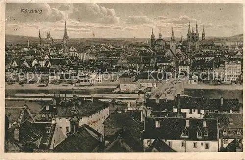 AK / Ansichtskarte Wuerzburg Dom Mainbruecke Marienkapelle Neumuenster Kat. Wuerzburg