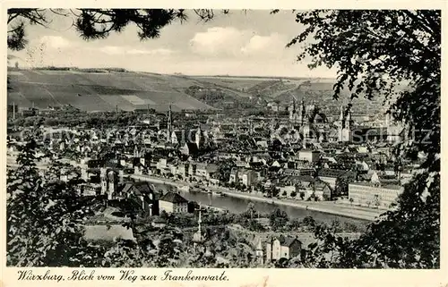 AK / Ansichtskarte Wuerzburg Panorama Dom  Kat. Wuerzburg