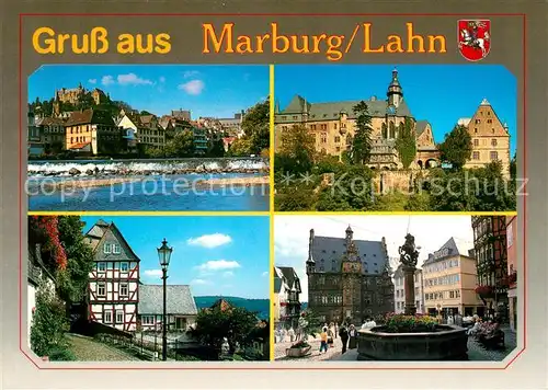 AK / Ansichtskarte Marburg Lahn Schloss Oberstadt Rathaus Kat. Marburg