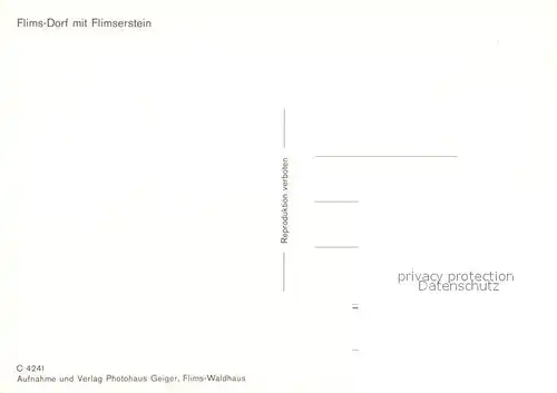 AK / Ansichtskarte Flims Dorf mit Flimserstein Kat. Flims Dorf
