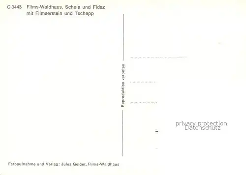 AK / Ansichtskarte Flims Waldhaus Fliegeraufnahme Scheia und Fidaz Flimsterstein Tschepp Kat. Flims Waldhaus