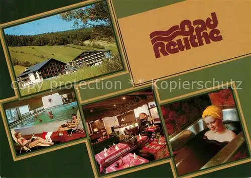 AK / Ansichtskarte Reuthe Vorarlberg Kurhotel Moorheilbad Restaurant Hallenbad Kat. Reuthe