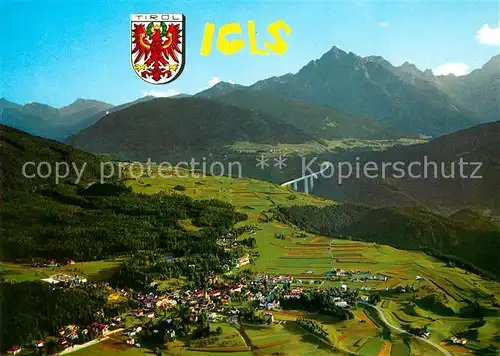 AK / Ansichtskarte Igls Tirol Fliegeraufnahme mit Europabruecke Kat. Innsbruck