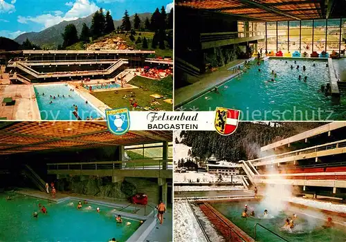 AK / Ansichtskarte Badgastein Freibad Felsen Thermalhallenbad Kat. Bad Gastein