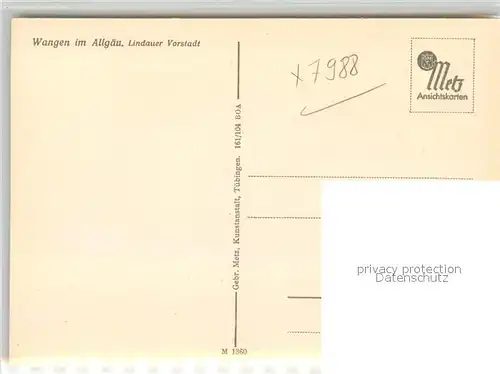 AK / Ansichtskarte Wangen Allgaeu Lindauer Vorstadt Kat. Wangen im Allgaeu