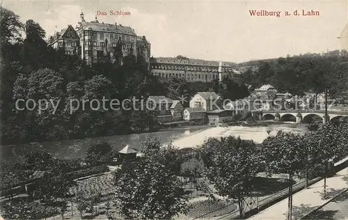 AK / Ansichtskarte Weilburg Schloss Bruecke Park Kat. Weilburg Lahn