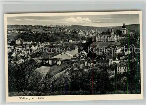 AK / Ansichtskarte Weilburg Lahnbruecke Schloss Kat. Weilburg Lahn