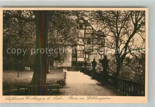 AK / Ansichtskarte Weilburg Schlossgarten Terrasse Kat. Weilburg Lahn