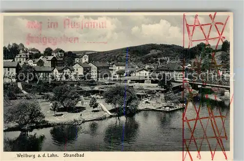 AK / Ansichtskarte Weilburg Strandbad Lahnbruecke Kat. Weilburg Lahn