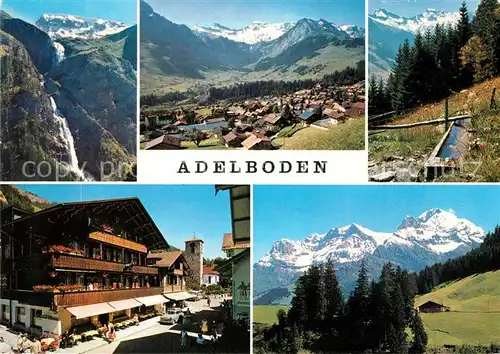 AK / Ansichtskarte Adelboden Wasserfall Ortspartie  Kat. Adelboden