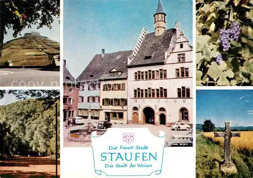 AK / Ansichtskarte Staufen Breisgau Rathaus Brunnen Tennis Burg Kat. Staufen im Breisgau