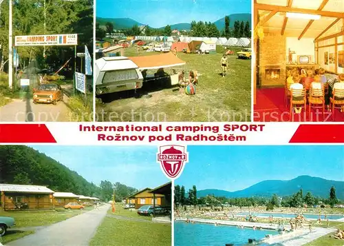 AK / Ansichtskarte Roznov pod Radhostem International Camping Sport Freibad Kat. Roznau Rosenau