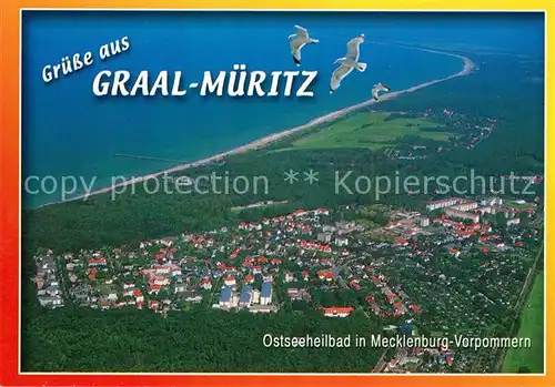 AK / Ansichtskarte Graal Mueritz Ostseebad Moewen Fliegeraufnahme Kat. Seeheilbad Graal Mueritz