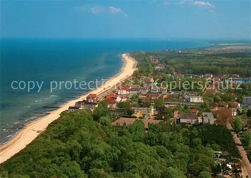 AK / Ansichtskarte Kuehlungsborn Ostseebad Blick auf Ortsteil West Ostseestrand Fliegeraufnahme Kat. Kuehlungsborn