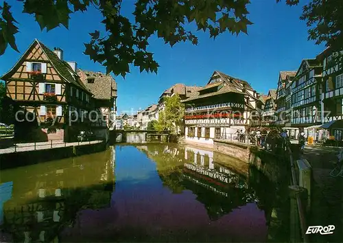 AK / Ansichtskarte Strasbourg Alsace Petite France Fachwerkhaeuser Wasserspiegelung Kat. Strasbourg